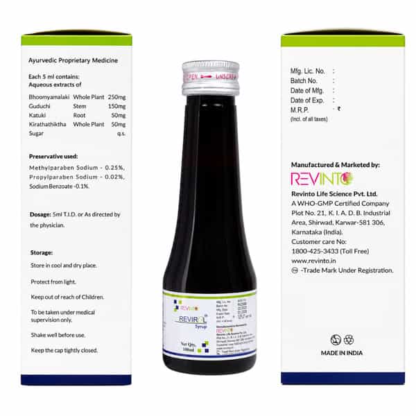Revinto Revirol Syrup | Ayurvedic Respiratory Relief |100Ml