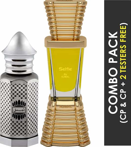 Ajmal Asher Cp Oil Alcohol-Free Attar 12Ml For Unisex And Selfie Cp Attar 10Ml For Men
