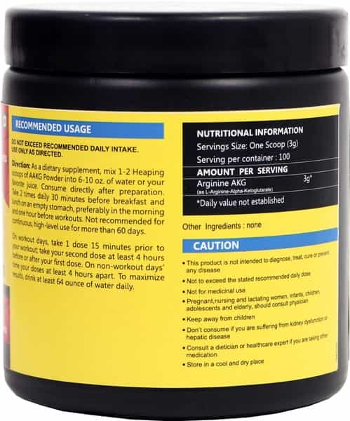 Healthvit Aakg L-Arginine Alpha Ketoglutarate- 300Gm (Unflavored)