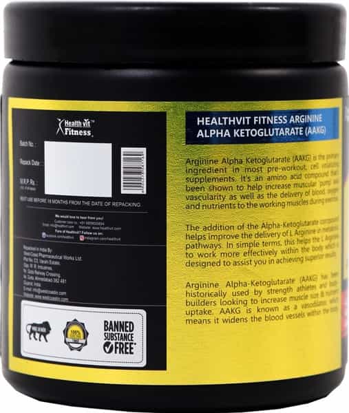 Healthvit Aakg L-Arginine Alpha Ketoglutarate- 300Gm (Unflavored)
