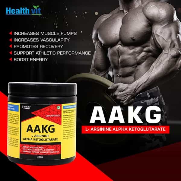 Healthvit Aakg L-Arginine Alpha Ketoglutarate- 300Gm (Unflavored)