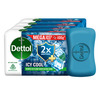 Dettol Icy Cool Bathing Soap Bar With 2X Menthol 100G Pack Of 4