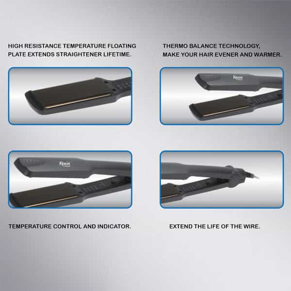 Ktein 40W Instant Heat Flat Iron- Ionic & Ozone Technology With Thermo Balance - (1 Unit)