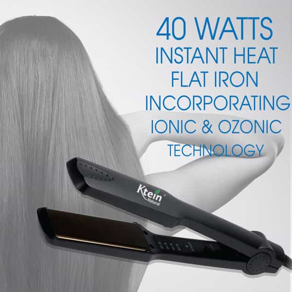 Ktein 40W Instant Heat Flat Iron- Ionic & Ozone Technology With Thermo Balance - (1 Unit)