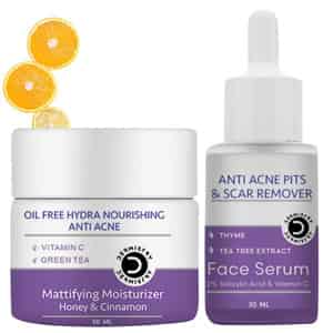 Dermistry Vitamin C Oil Free Acne Pimple Remover Mattifying Moisturizer & 2% Salicylic Acid Serum