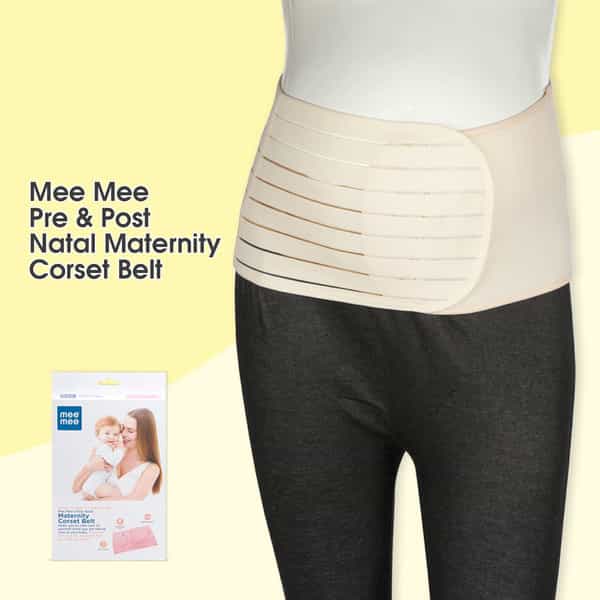 Mee Mee Post Natal Maternity Support Corset Belt - L (Beige)