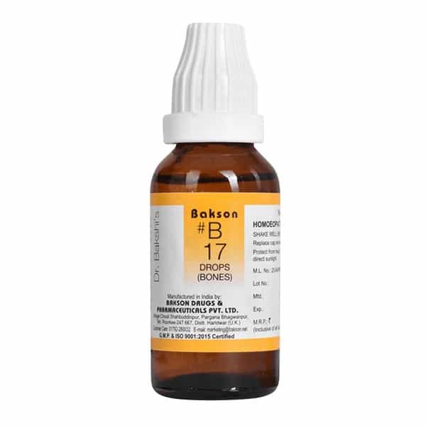 Dr Bakshi's Bakson Homoeopathy B17 Bones Drop 30 Ml