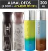 Ajmal 1 Carbon Homme,Shadow Homme,Distraction & Magnetize For Unisex Deodorants Each 200Ml Pack Of 4