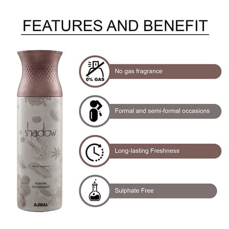 Ajmal 1 Carbon Homme,Shadow Homme,Distraction & Magnetize For Unisex Deodorants Each 200Ml Pack Of 4