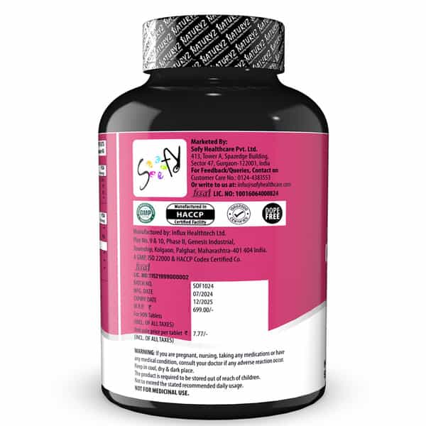 Naturyz Triple Strength Magnesium Glycinate 2000Mg With Calming Herbs - 90 Tablets