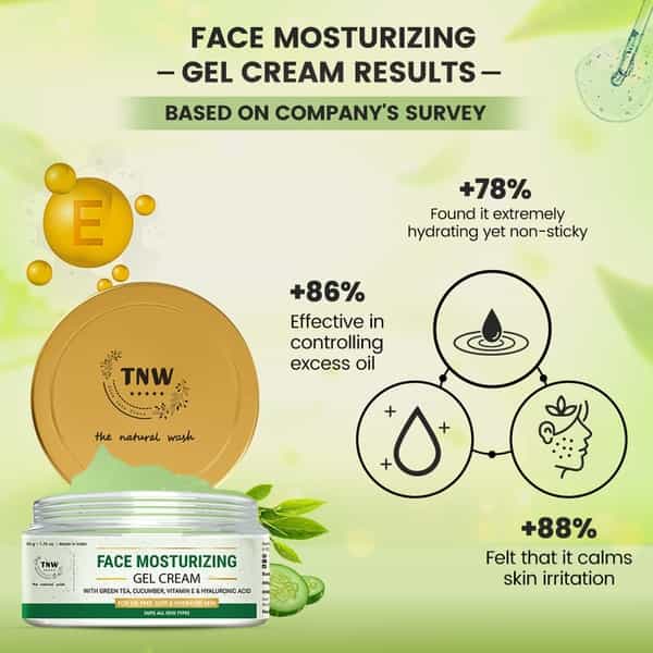 Tnw The Natural Wash Face Moisturizing Gel-Cream For Deep Nourishment - 50 Ml