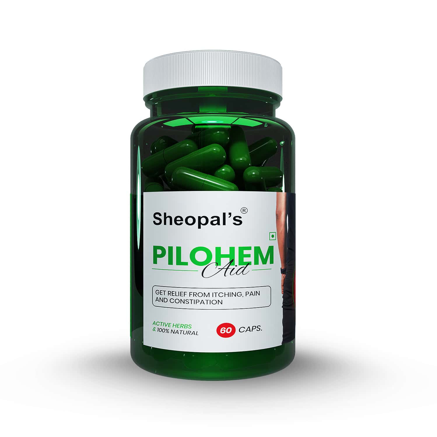 Sheopal'S Pilohem Aid -Get Relif From Itching Natural Ayurvedic Formula For Piles Care (60 Capsules)