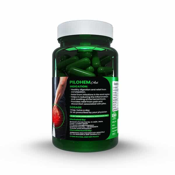 Sheopal's Pilohem Aid -Get Relif From Itching Natural Ayurvedic Formula For Piles Care (60 Capsules)