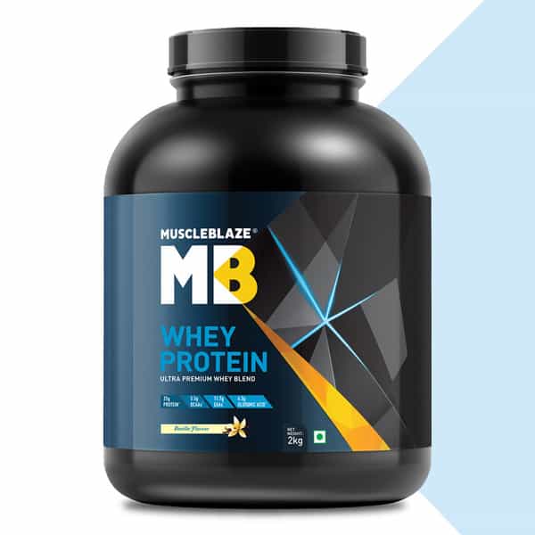 Muscleblaze 100% Whey Protein | Ultra Premium Blend With 25 G Protein (Vanilla | 2 Kg / 4.4 Lb)
