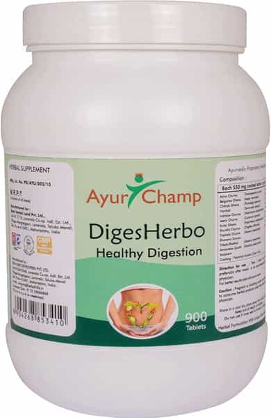 Ayur Champ Digesherbo - 900 Tablets Pack Of 5