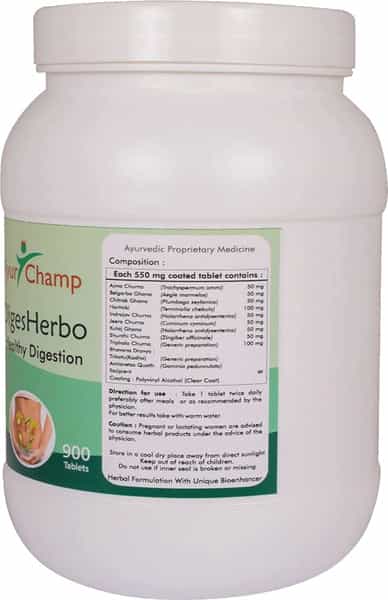 Ayur Champ Digesherbo - 900 Tablets Pack Of 5