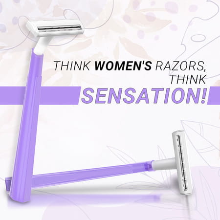 Zlade Summer Sensation Ii Twin-Blade Hair Removal Razor For Women - Buy 4 + 1 Free