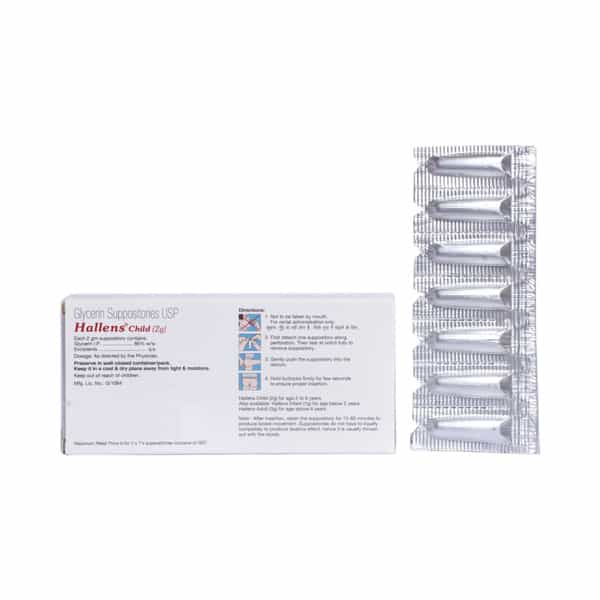 Hallens Glycerin Child 2 Gm Supp 7S