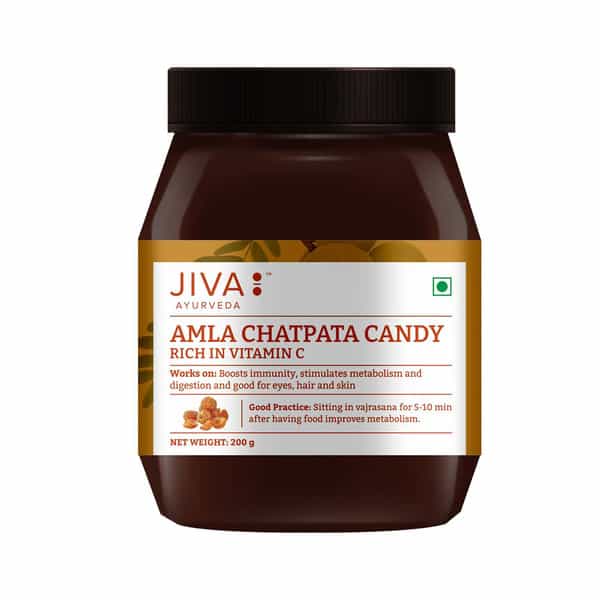 Jiva Amla Chatpata Candy 200Gm |Rich In Dietary Fibres & Vitamin C | Boosts Immunity (Pack Of 1)