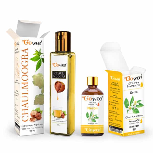 Pack Of 2 Neroli Essential Oil & Chaulmoogra Carrier Oil - 100% Pure & Natural Oil For Best