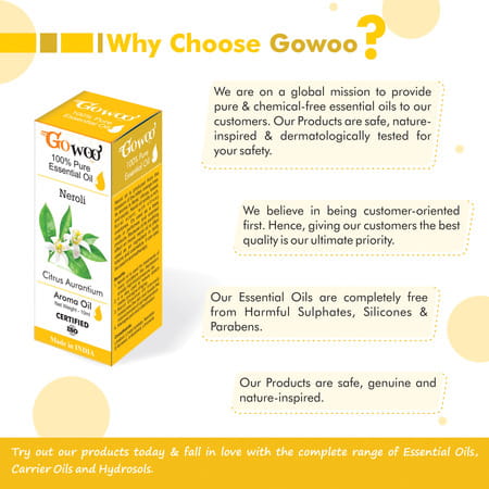 Pack Of 2 Neroli Essential Oil & Chaulmoogra Carrier Oil - 100% Pure & Natural Oil For Best