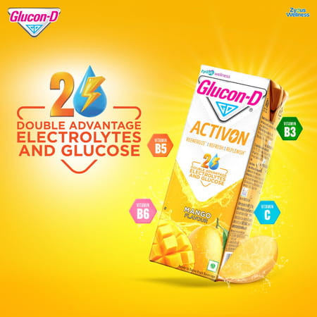 Glucon-D Activon | Electrolyte Energy Drink | Mango Flavour | 200ml
