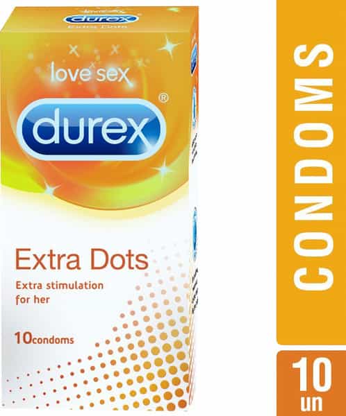 Durex Extra Dots Thin Condoms Combo Pack - Honeymoon Pack: Extra Thin | Extra Time Condoms (10X3)