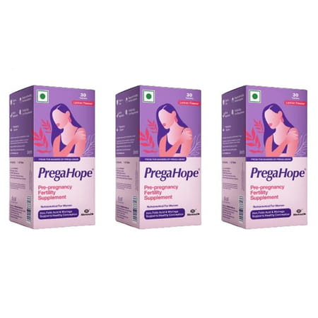 Prega Hope | Pre-Pregnancy Fertility Supplement | With Iron Folic Acid & Moringa | Lemon - 90n