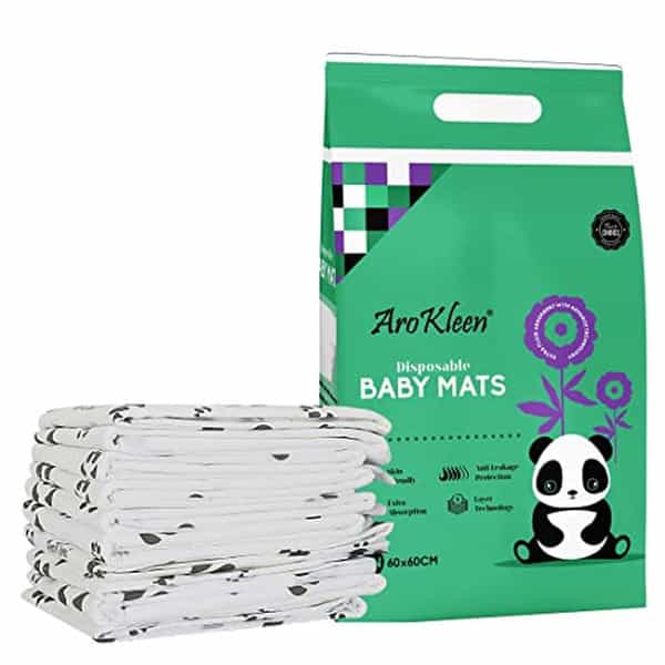 Arokleen 60 X 60 Cm Baby Disposable Changing Mats Urine Protector Underpad Pack 4 ( 40 Counts )