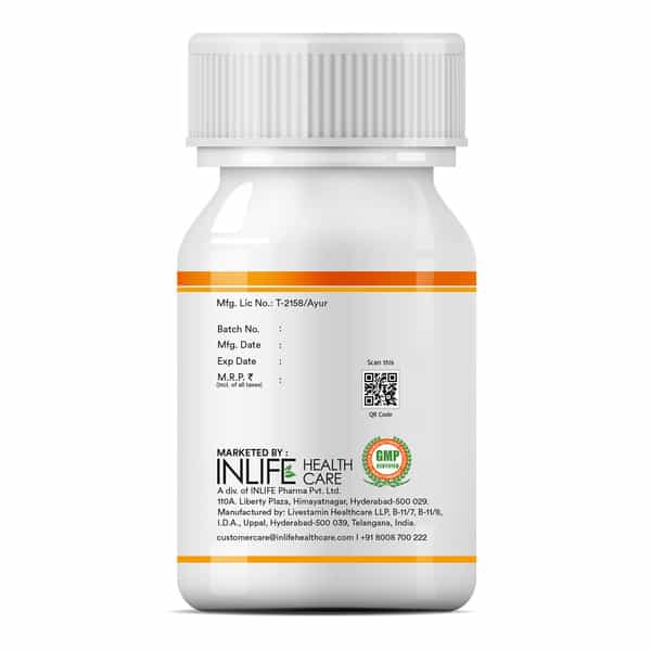 Inlife Bioavailable Curcumin | Organic Ingredient 600Mg - 60 Vegetarian Capsules