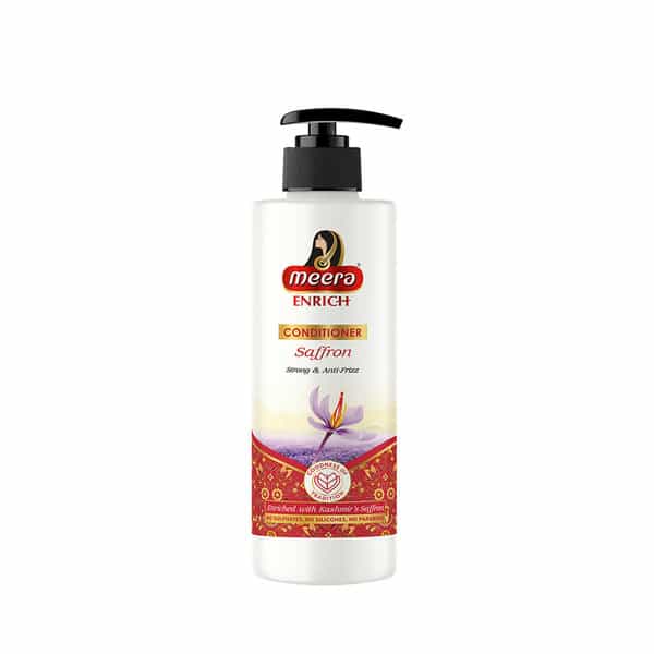 Meera Enrich Conditioner For Strong & Anti-Frizz Hair | With Kashmir's Saffron | Paraben Free 250Ml