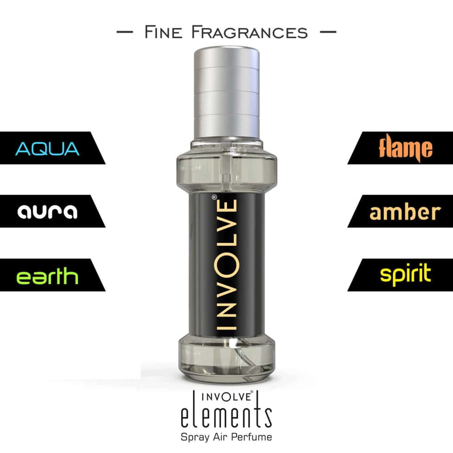 Involve Elements Amber Spray Air Perfume - Fine Fragrance - Car Perfume Air Freshener Spray - Iele06