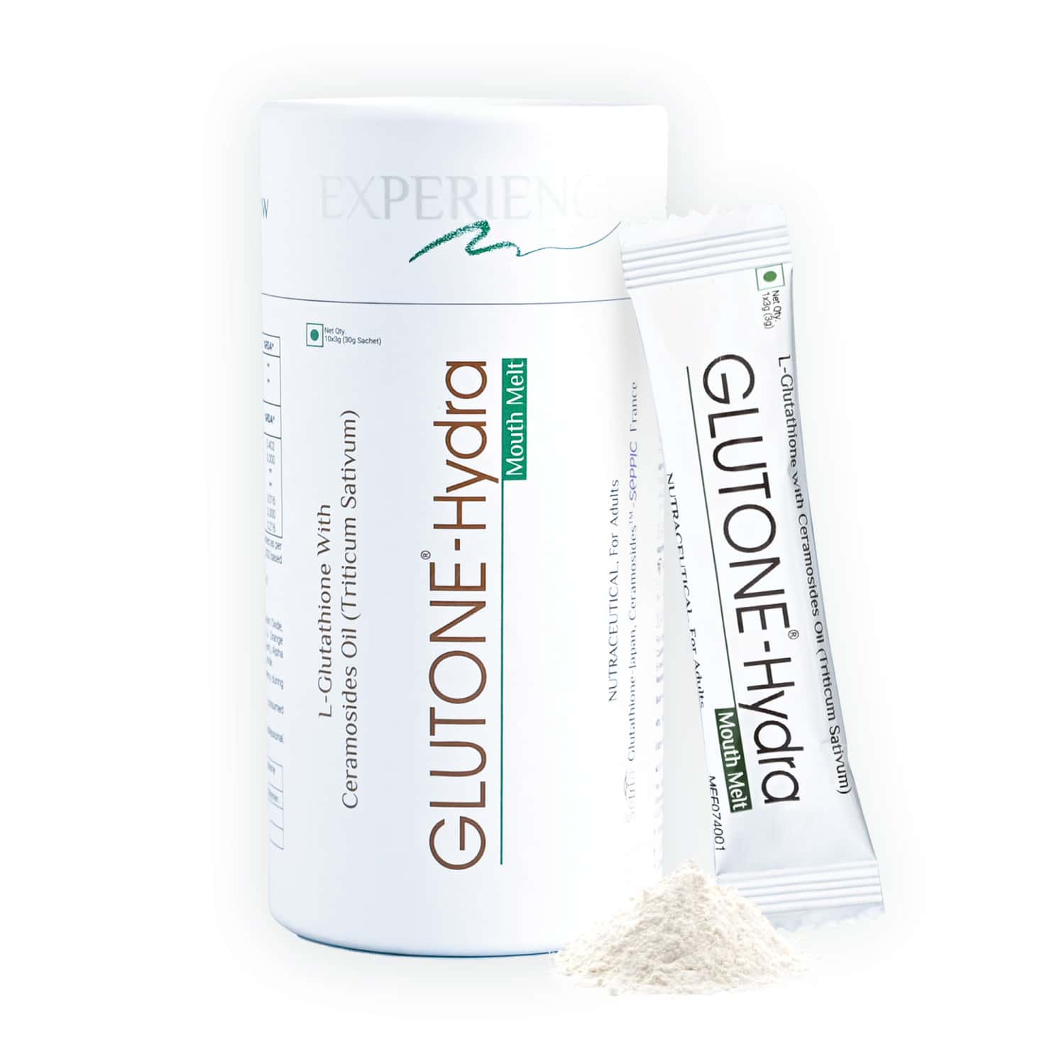 Glutone-hydra Mouth Melt Setria Glutathione With Ceramosides Mouth Melts Pack Of 10 Sachets