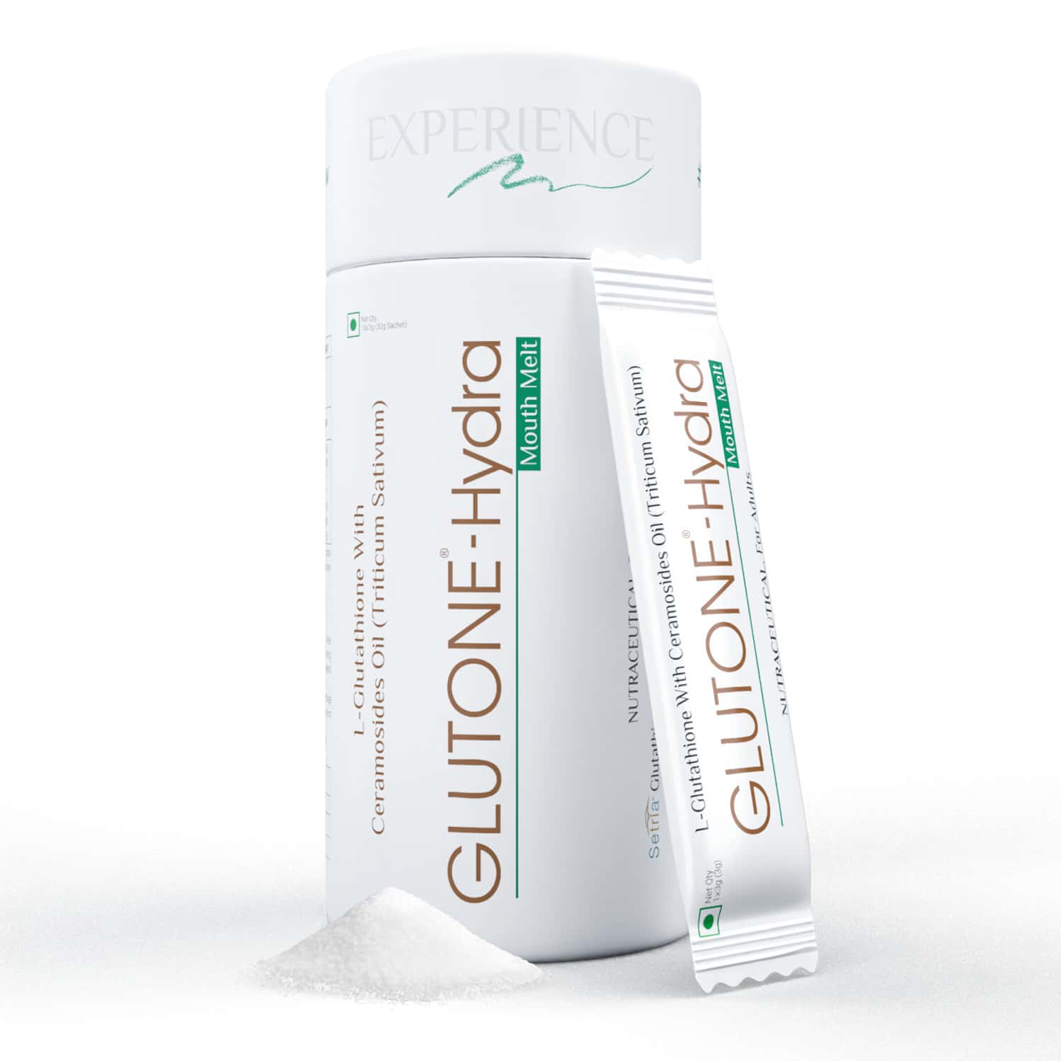 Glutone-hydra Mouth Melt Setria Glutathione With Ceramosides Mouth Melts Pack Of 10 Sachets