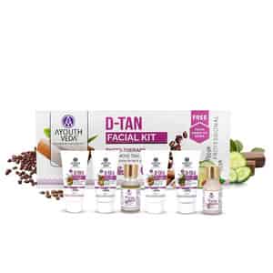 Ayouthveda D-tan Facial Kit With Saffron & Papaya To Remove Tan | Even Tone & Revive Skin 230 Gm