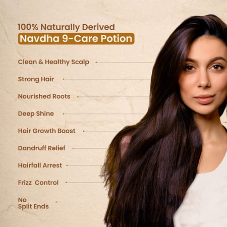 Nat Habit Navdha Natural Shampoo For Women & Men | Strong And Shiny Hair With Curry Cider (250ml)