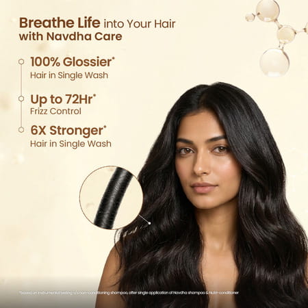 Nat Habit Navdha Natural Shampoo For Women & Men | Strong And Shiny Hair With Curry Cider (250Ml)