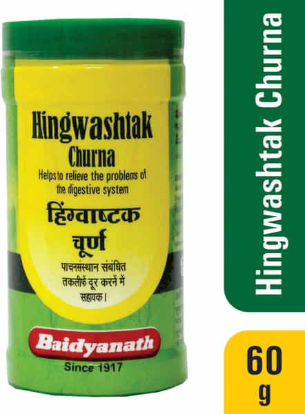 Baidyanath Asli Ayurved Hingwashtak Churna | Indigestion | Loss Of Appetite 60 Gm (Pack Of 2)
