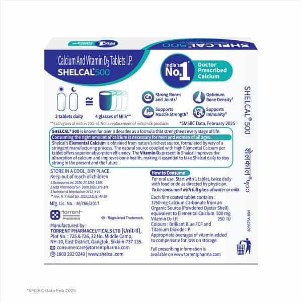 Shelcal 500Mg Strip Of 15 Tablets ( Pack Of 10)