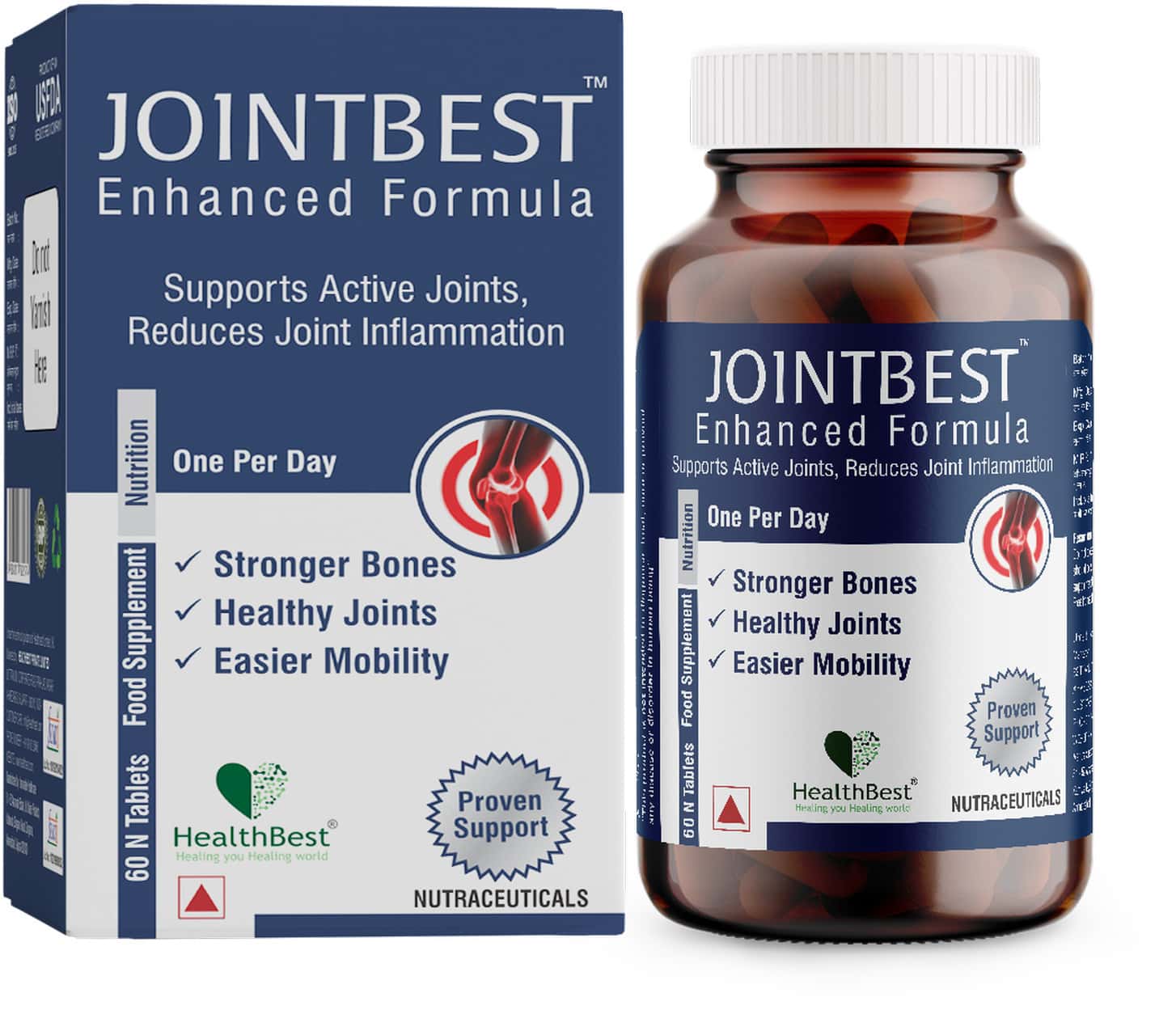 Healthbest Jointbest Joint Health Supplement With Glucosamine Msm & Chondroitin - 60 Tablets