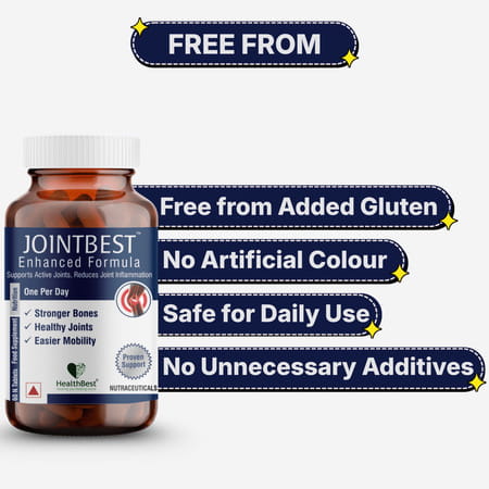 Healthbest Jointbest Joint Health Supplement With Glucosamine Msm & Chondroitin - 60 Tablets