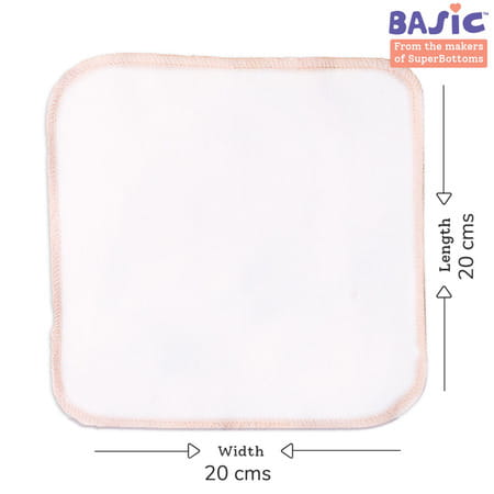 Basic 100% Cotton Terry Face Towel/washcloth For Baby. Extra Soft Napkin For Baby Bums. (pack Of 5)