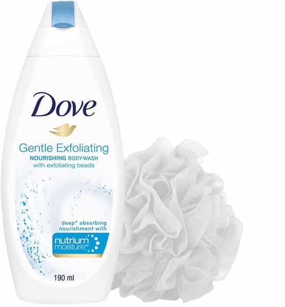 Dove Gentle Exfoliating Nourishing Body Wash - 190 Ml (Free Loofah)