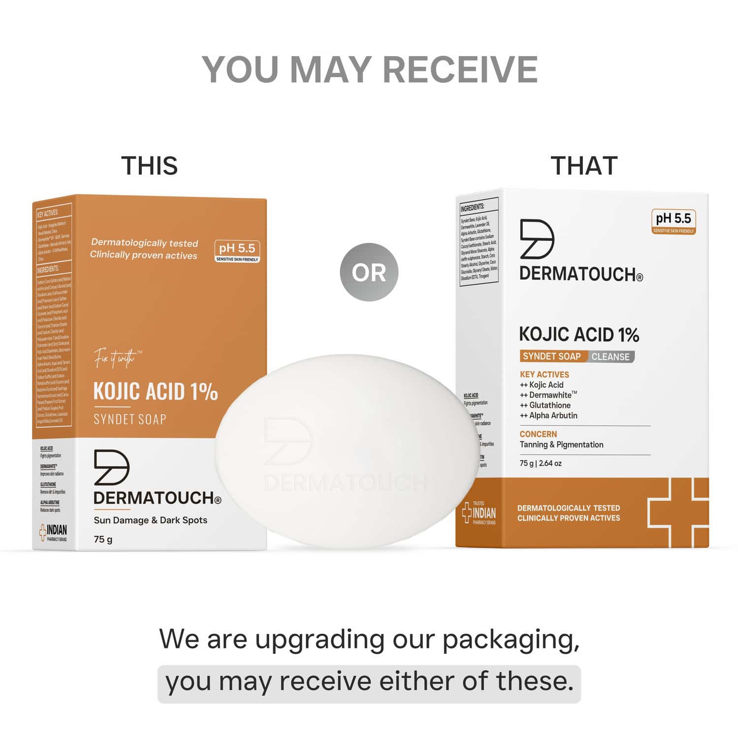 Dermatouch Kojic Acid 1% Soap With Glutathione|pigmentation & Sun Damage|soap For Men & Women|75g