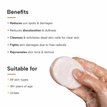 Dermatouch Kojic Acid 1% Soap With Glutathione|Pigmentation & Sun Damage|Soap For Men & Women|75g