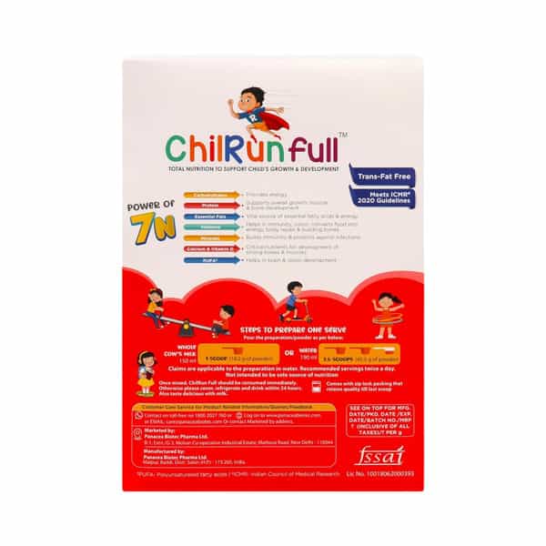 Chilrunfull Chocolate Flavour Total Nutrition To Support Childs Growth & Devlopment Box Of 200Gm