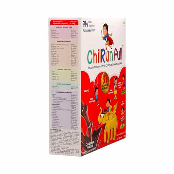 Chilrunfull Chocolate Flavour Total Nutrition To Support Childs Growth & Devlopment Box Of 200Gm