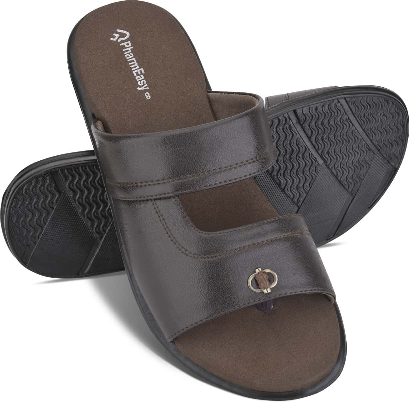 Pharmeasy Diabetic & Orthopedic Men Slippers (Fashion Range-4) Brown Color Size 8