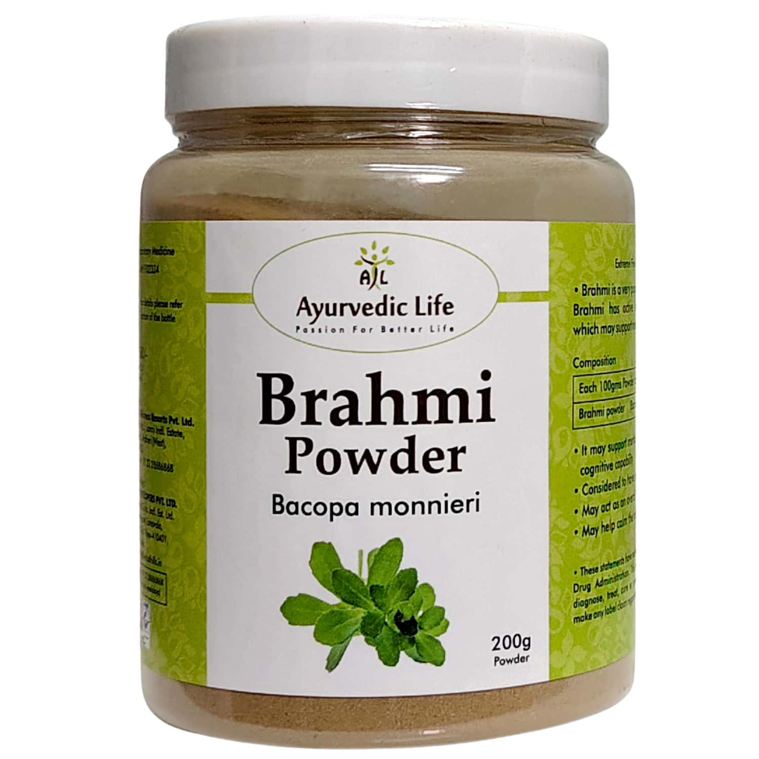 Al-ayurvedic Life Brahmi Powder 200 Gms Pack Of 2