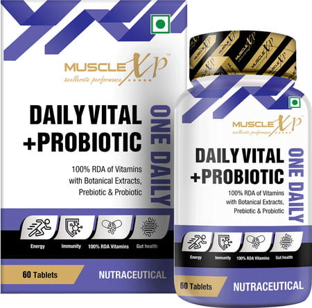 Musclexp Daily Vital + Probiotic One Daily 60 Tablets (Pack Of 2)